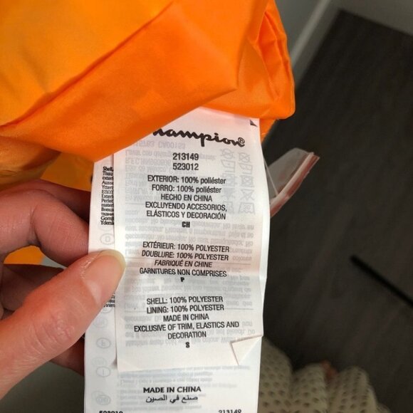 MEN'S Champion Reverse Weave Coach Varsity Jacket Orange Size Small - Picture 7 of 8